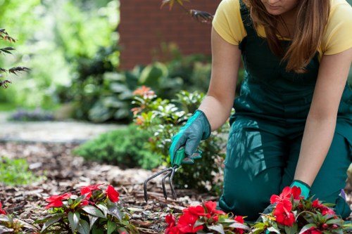 Customer completing a safe Landscaping Wandsworth payment through trusted methods