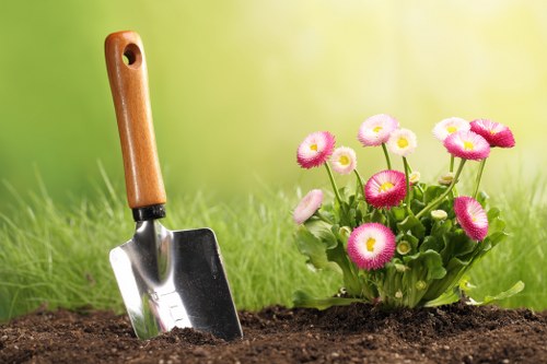 Reusable plants and materials being prepared for charity donation and reuse